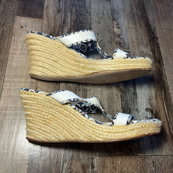 Celine Mystique Leather Printed Y2K Espadrilles Wedge Women’s Size US 10 - Picture 5 of 8